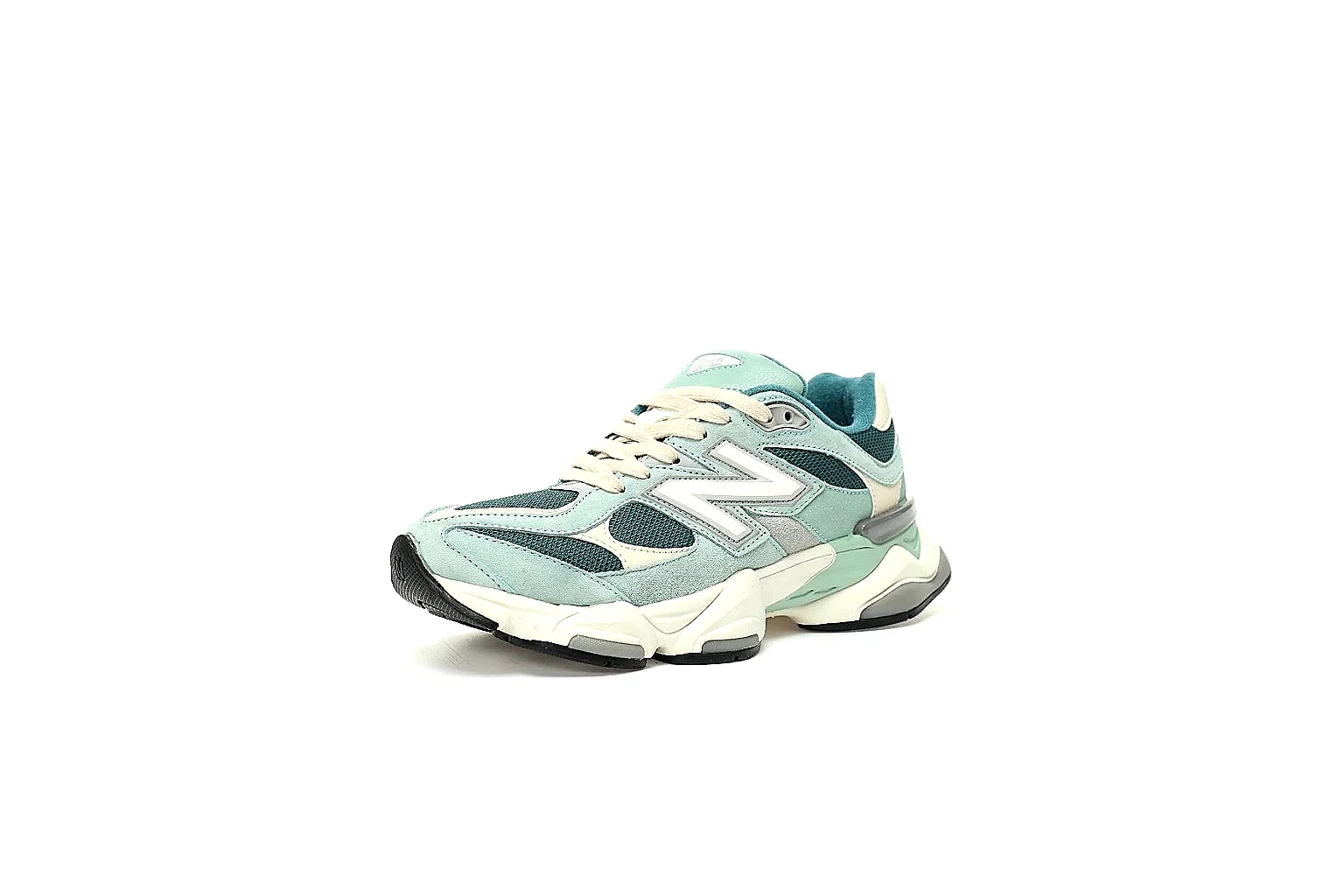 New Balance 9060 mint sneaker shown in six product and QC angles thumbnail 2