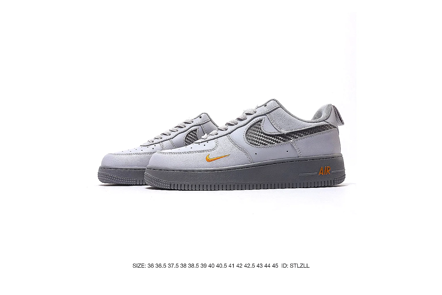 Nike Air Force 1 Gray Sneaker 4988 side view for OOPBuy route checking thumbnail 2