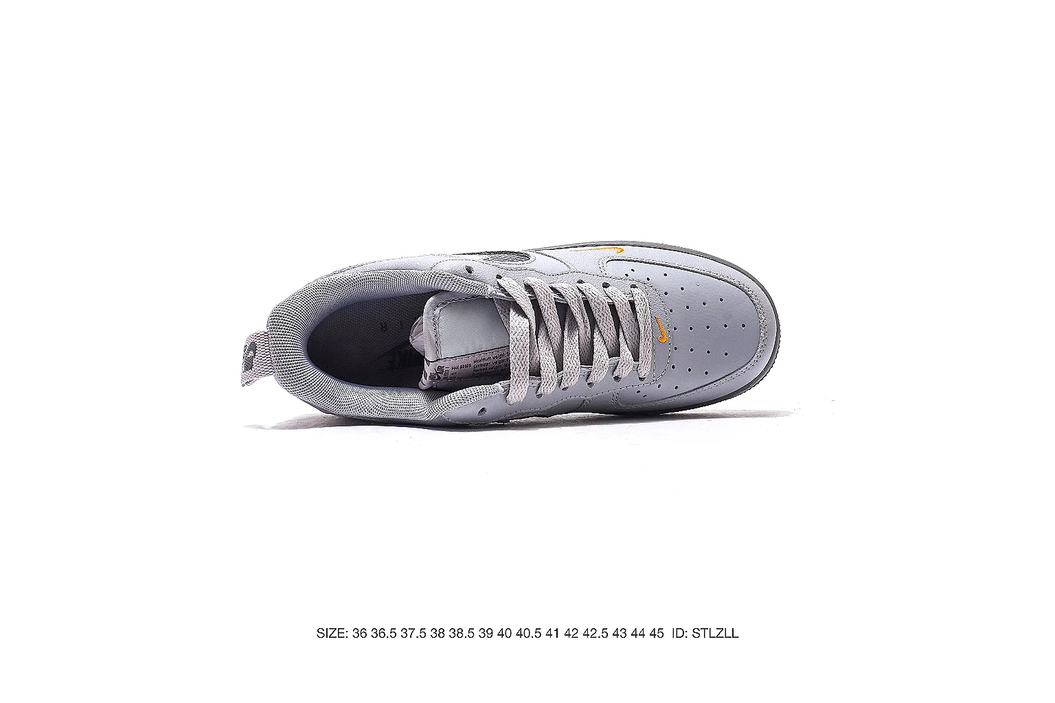 Nike Air Force 1 Gray Sneaker 4988 side view for OOPBuy route checking thumbnail 4