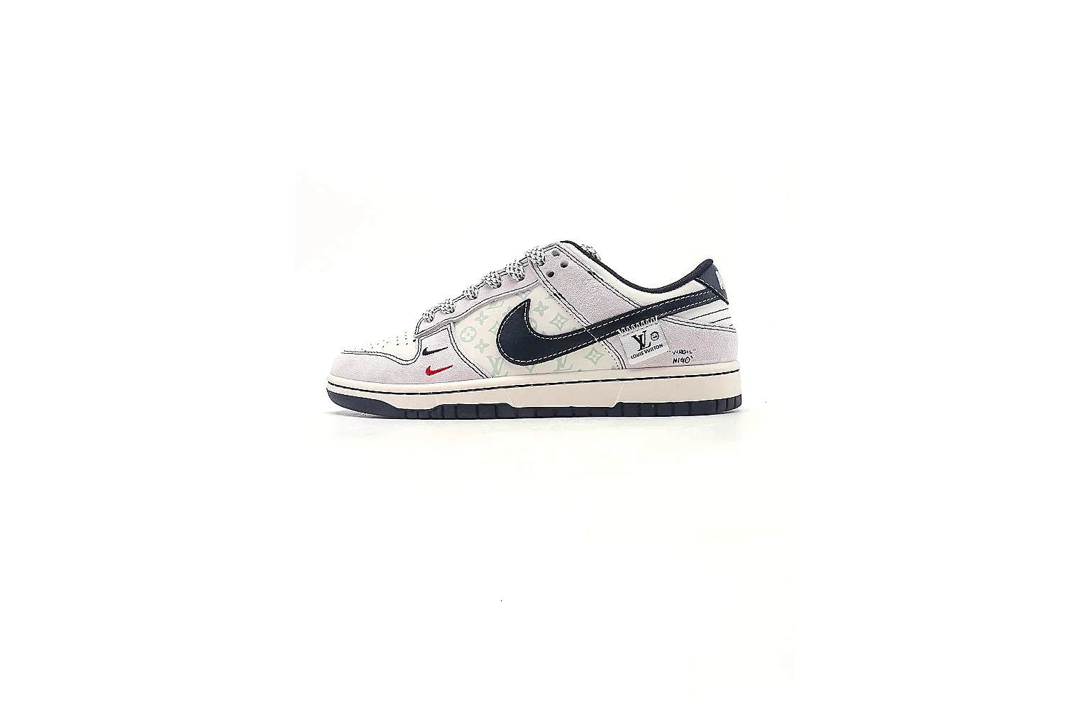 Nike Air Force 1 White Gray Sneaker 3164 side view for OOPBuy route checking