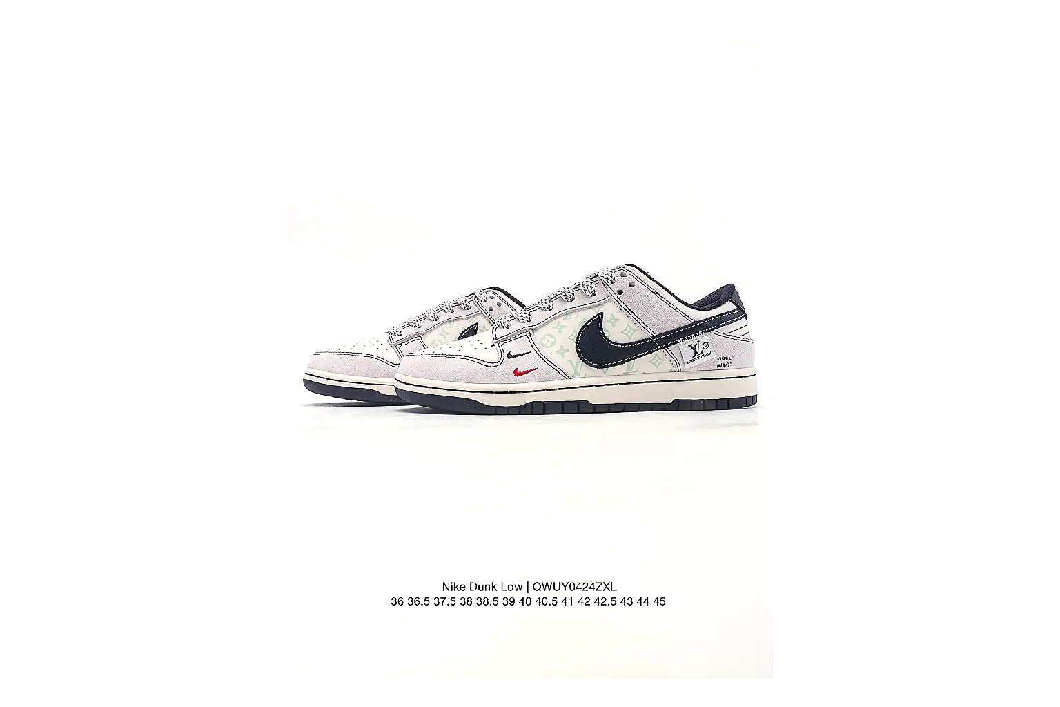 Nike Air Force 1 White Gray Sneaker 3164 side view for OOPBuy route checking thumbnail 2