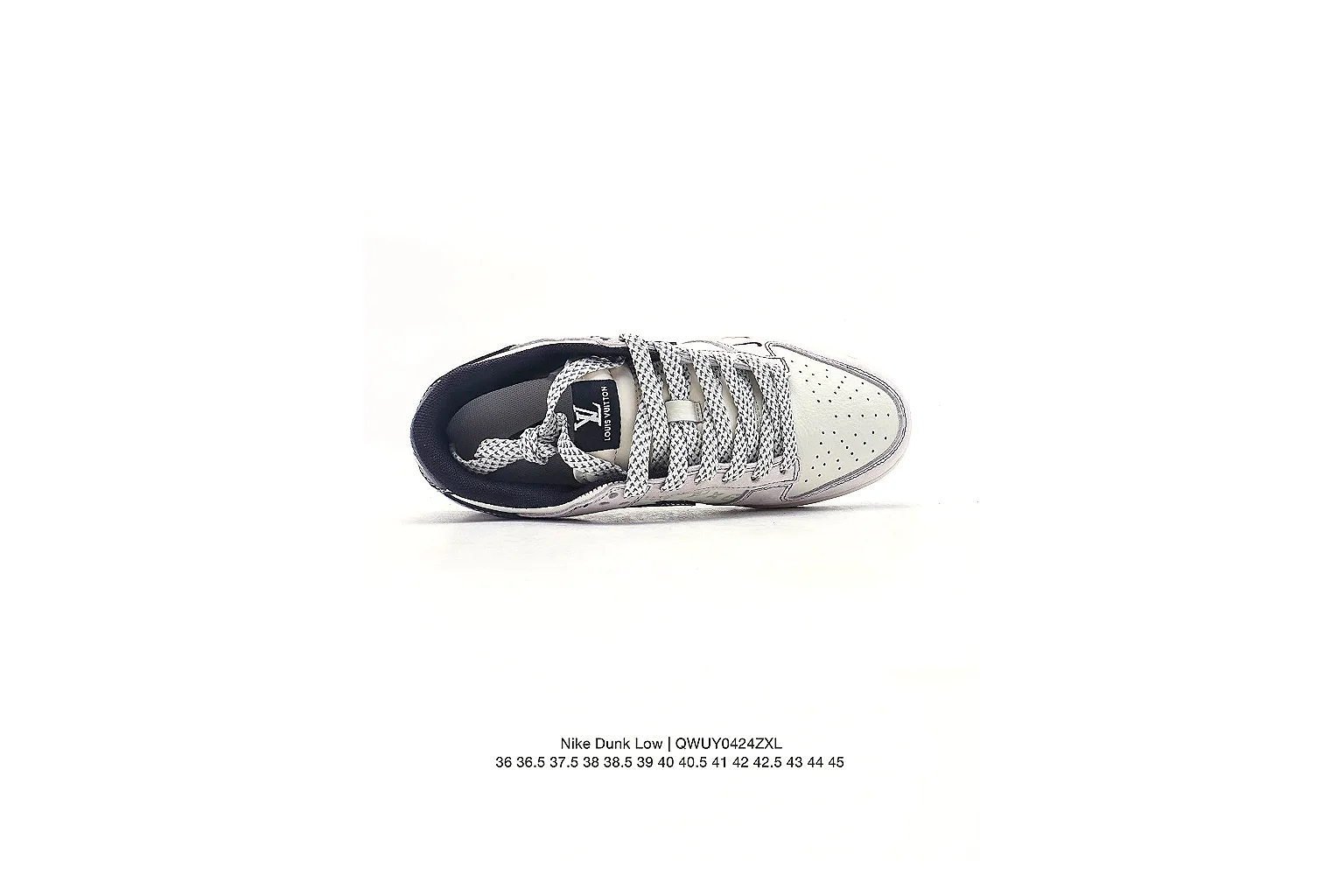 Nike Air Force 1 White Gray Sneaker 3164 side view for OOPBuy route checking thumbnail 4