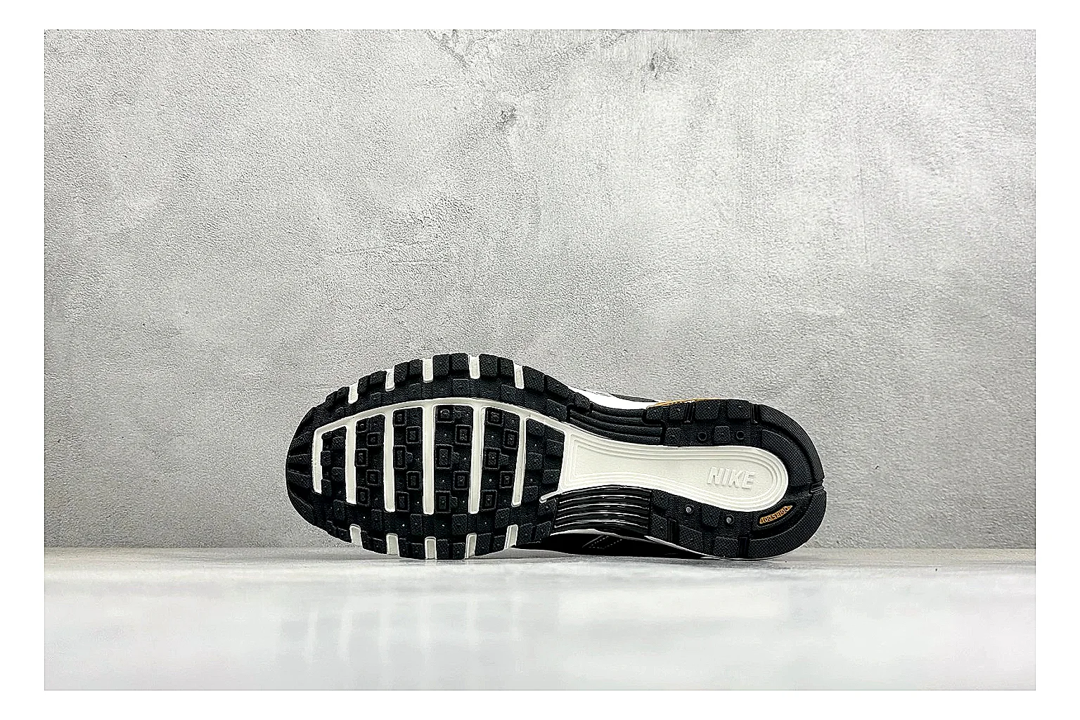 Nike P-6000 Black Orange OOPBuy route photo showing black layered runner upper, orange accent hits, retro P-6000 paneling, and cushioned casual sole thumbnail 5