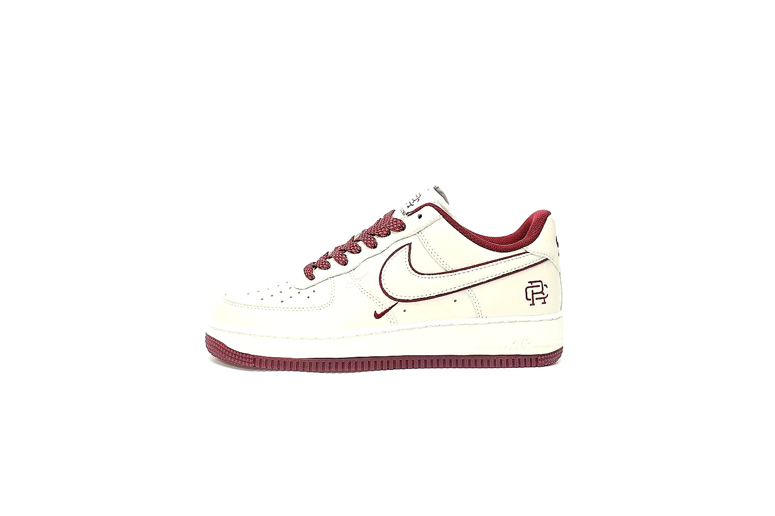 OOPBuy route photo set for Nike White Burgundy Low Court