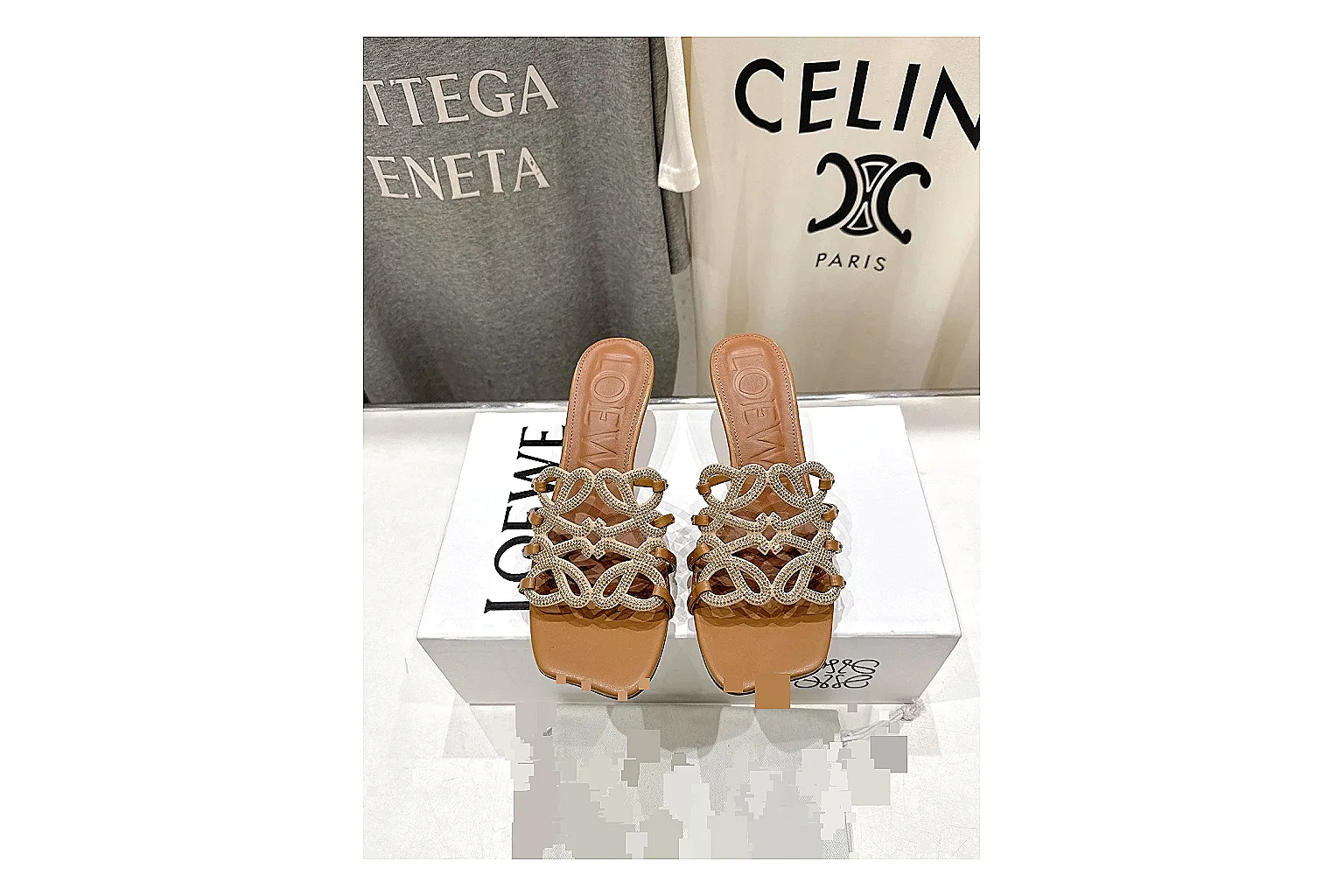 oopbuyscout.com Tan Woven Mule 0038 Tan mule product image